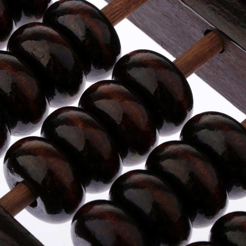 klarako Vintage Style Wooden Abacus - Professional 11 Chinese Wood Column Calculator with Reset Button Craftsmanship with Storage Box - Image 5