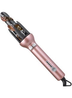 Mannice 360 Rotating Ceramic Curling Wand with Automatic Spin  11 Professional Spiral Beach Waver Iron for Long Hair Mothers Day Gifts 