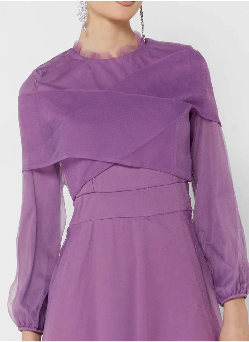 Khizana Tulle Waterfall Effect Dress
