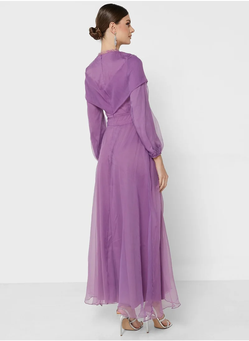 Khizana Tulle Waterfall Effect Dress