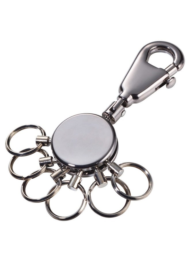 Troika Patent - Kyr60/Gm - Keyring - Key Organiser, Key Organisation - Carabiner - 6 Detachable Rings - No More Chaos On Your Bunch Of Keys! - Incl. Carabiner - 6 Exchangeable Rings Original  - Image 1