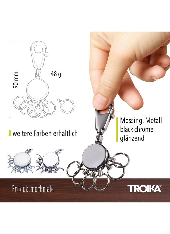 Troika Patent - Kyr60/Gm - Keyring - Key Organiser, Key Organisation - Carabiner - 6 Detachable Rings - No More Chaos On Your Bunch Of Keys! - Incl. Carabiner - 6 Exchangeable Rings Original  - Image 2
