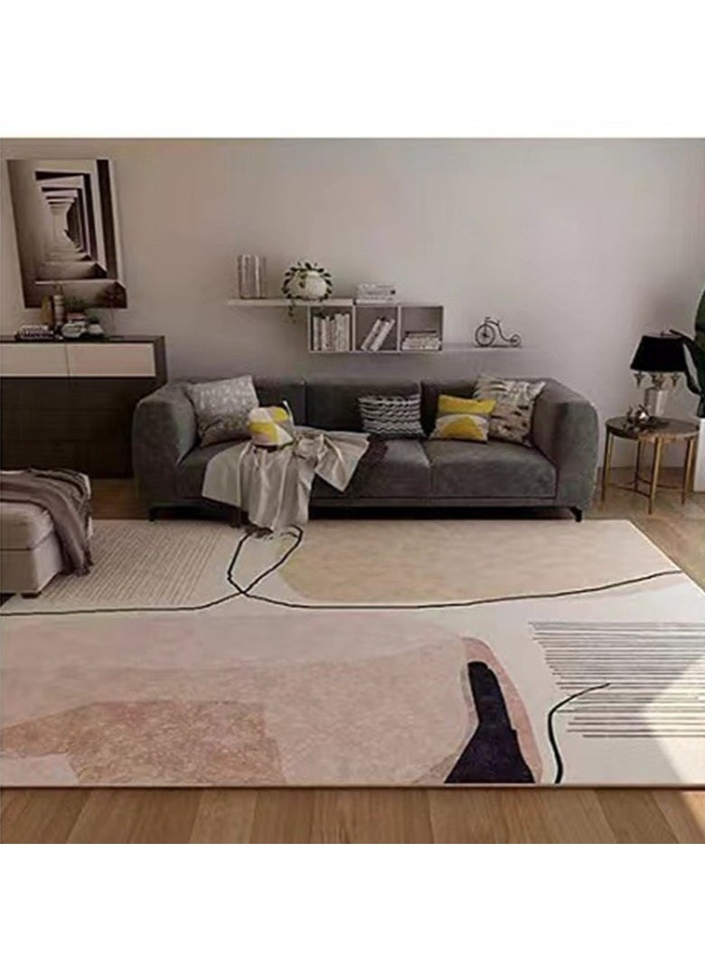 Loquat Squality Abstract Inkjet Rectangular Soft And Comfortable Carpet 