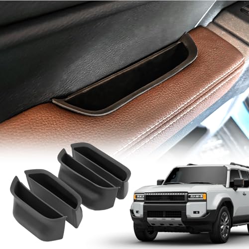 Zekzoop Door Side Storage Tray Compatible with 2024 2025 2026 Toyota Land Cruiser Prado 250 J250 LC250 Handle Storage Box Slot Pockets 4PCS Silicone Door Organizer for Land Cruiser Accessories - Image 1