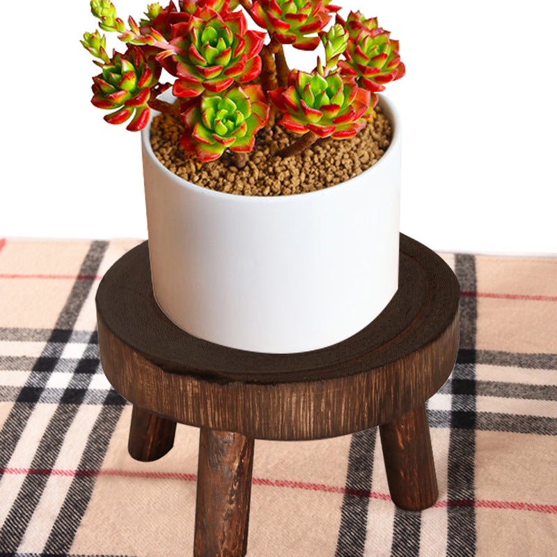 Solid Wood Green Plant Succulent Garden Bench High Stool Balcony Succulent Orchid Stand Best-Selling Model Storage Flower Pot Stand - Image 4