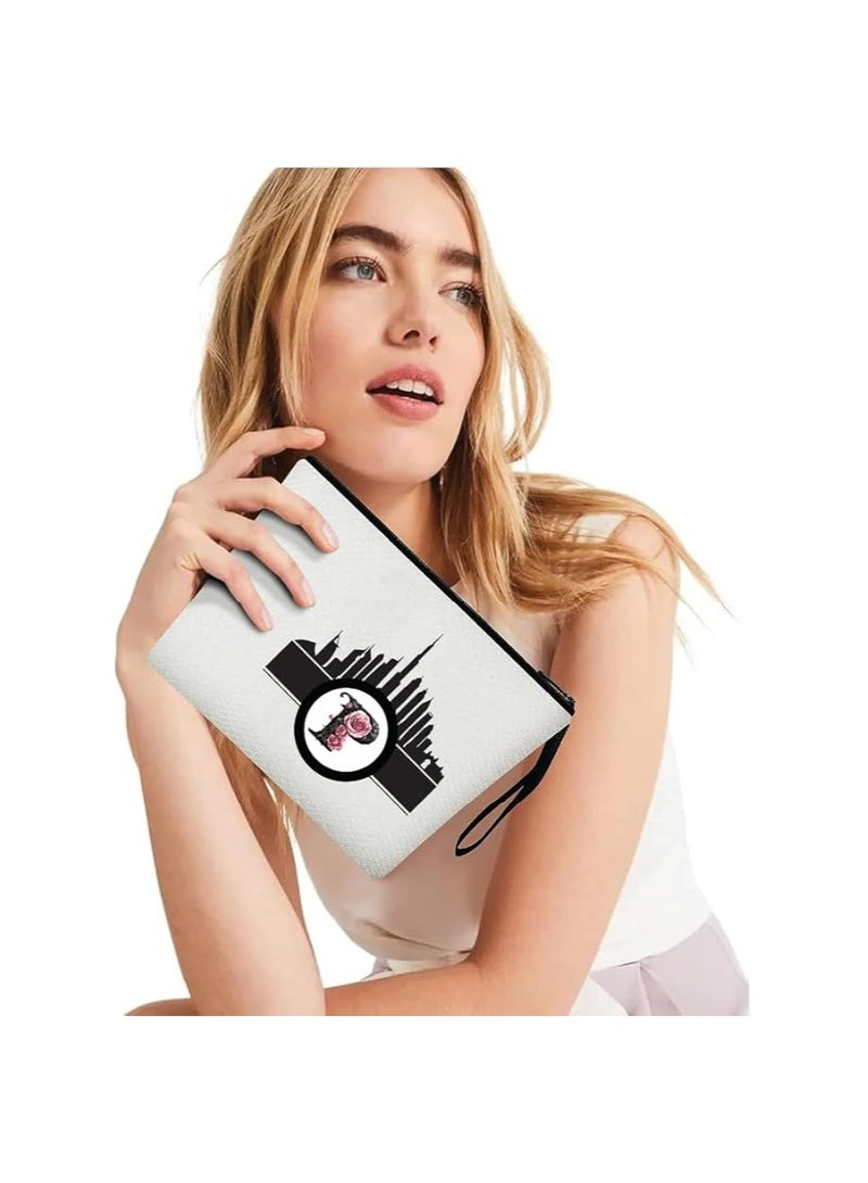 أفق دبي مع حقيبة مستحضرات التجميل الأولية ذات الحروف الأولى - حقيبة مكياج ذات الحروف الأولى - حقيبة مكياج أفق دبي - حقيبة مستحضرات التجميل للمسافرين - Image 3