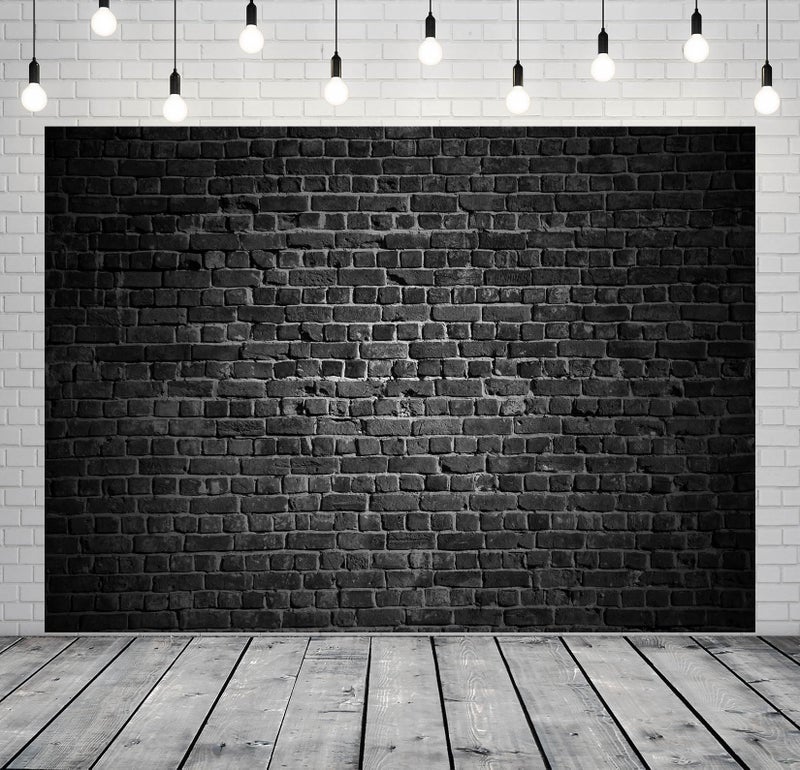 BELECO 7x5ft Fabric Vintage Stone Brick Black Wall Background - Party Decorations, Birthday Photoshoot, Home Wall Decor, Photo Booth Studio Props - Image 5