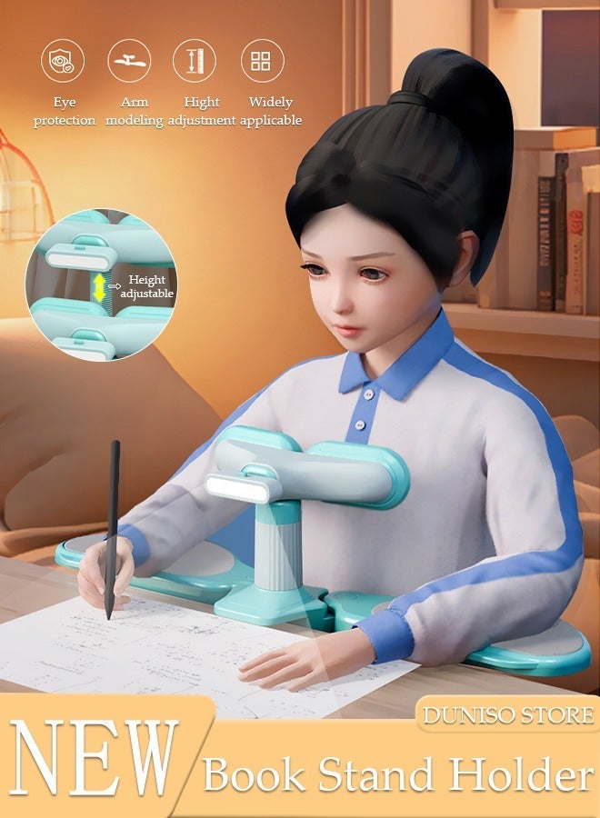 DUNISO مصحح وضعية الجلوس للأطفال، إطار الكتابة والقراءة، دعم على شكل حرف T، واقي رؤية مضاد لقصر النظر، مدرب وضعية للأطفال للاستخدام في المنزل والمكتب والمدرسة - Image 1