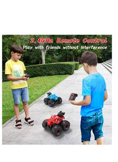 Excefore Remote Control Monster Trucks, 2.4 GHz High-Speed RC Dinosaur Car & 360°Stunt 2 Rechargeable Batteries，Dinosaur Toys for Kids 3 4 5 6 7 8 (Red)  - Image 4