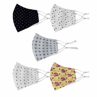 Crazyify Black Yellow White Print Face Mask Face Mask Set of 5 For WomenMen with Adjustable Earloop Two Layer Soft Printed Canvas Fabric with HD Print Washable Resuable - pzsku/ZDA7E836CF58E88A153B3Z/45/1751961314/df243570-d78f-44ad-9a13-7058d83d3fd7