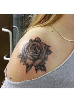 5X2Y Tattoo Tech, Long Lasting Temporary Tattoos, Last 1-2 Weeks, Waterproof, Semi Permanent Tattoo, Realistic look, No Adhesive, No reflection (Femenine Rose) 