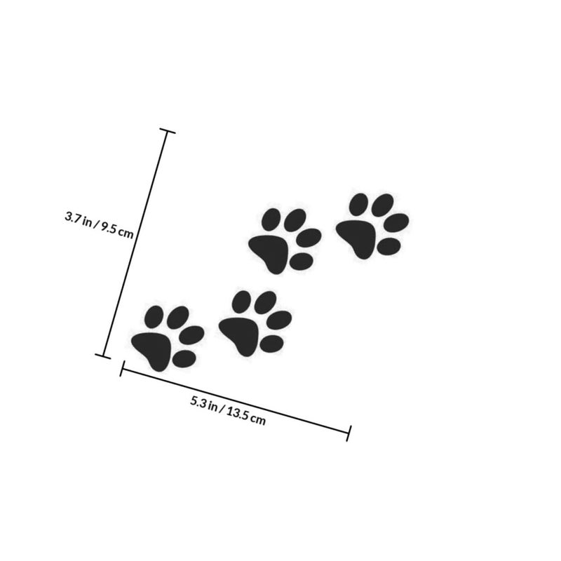 24 Pcs Black Carbon Fiber Car Decals Cat Footprint Stickers For Body And Window - Image 3