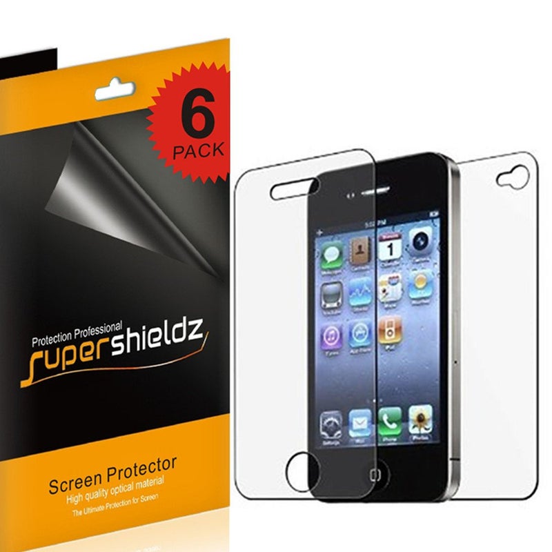 Supershieldz High Definition Clear Screen Protector Shield Designed for iPhone 4 4S 3 Front and 3 Back - Image 3