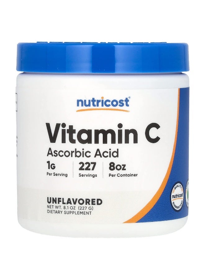 Nutricost, Vitamin C, Unflavored, 8.1 oz (227 g) - Image 1