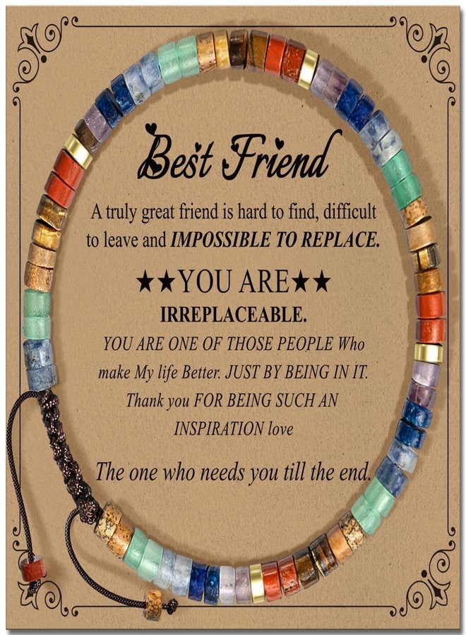 ZOKCC Inspirational Gifts Bracelets for Women: Christmas Day Gifts for Women Friends Sister Mom - Healing Natural Stone Beads Bracelets Thinking of you Get Well Soon Gift for Women, One size, rainbow - Image 1