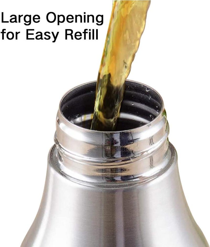 Golden Bird Golden Bird International 800ml Healthy Cooking vinegar and olive oil dispenser Press & Measure Kitchen Glass Bottle Dispenser (Pack of -1) - Image 2