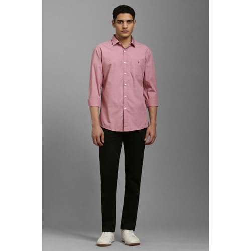 LOUIS PHILIPPE لويس فيليب للرجال قميص بأكمام كاملة بنسيج وردي مع نقش - Image 5