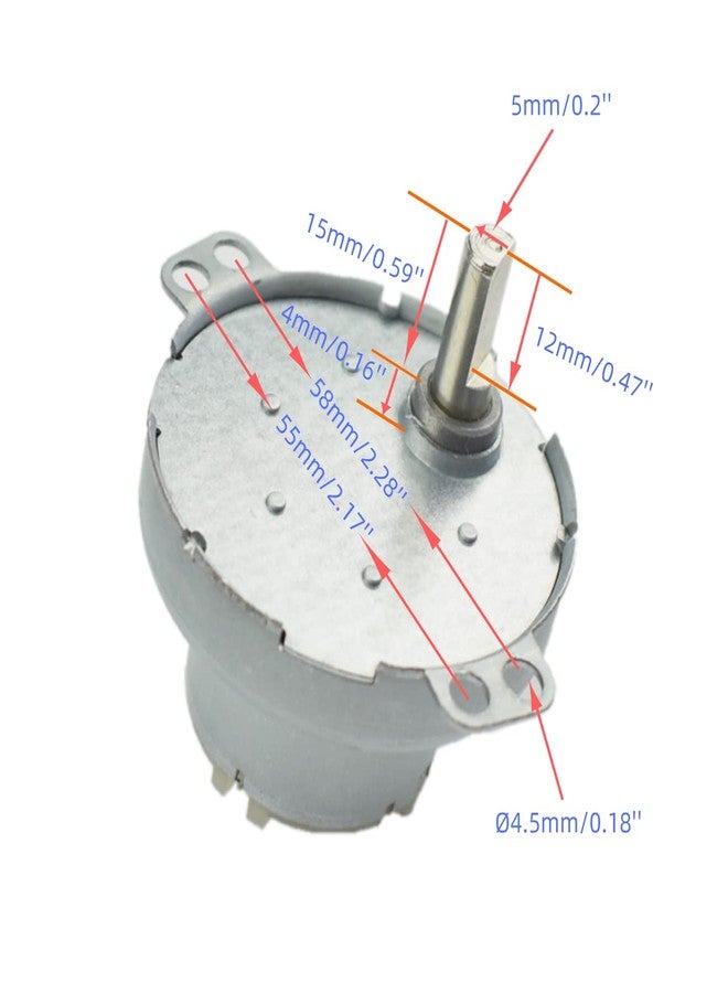 CHANCS DC Gear Fan Motor Brushless JS-50 5V 5RPM D-Shaft Gear Motor POM Plastic Gear Gearbox - Image 2