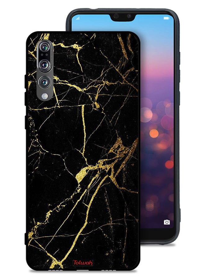Tolwak Huawei P20 Pro Protective Case Cover Crack Marble - Image 1