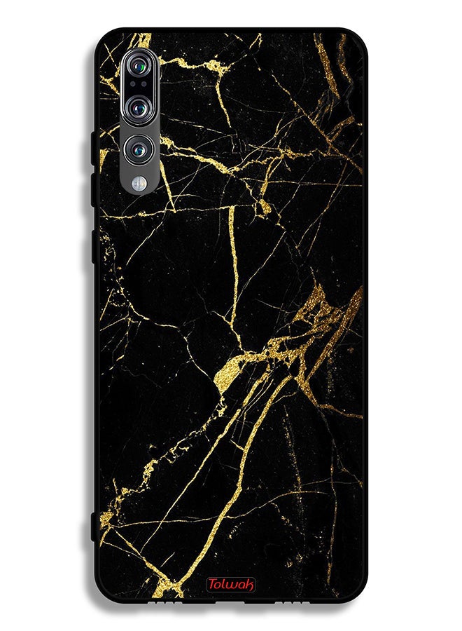 Tolwak Huawei P20 Pro Protective Case Cover Crack Marble - Image 2