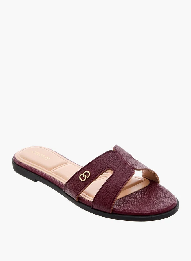 Celeste Women's Textured Slip-On Flat Sandals