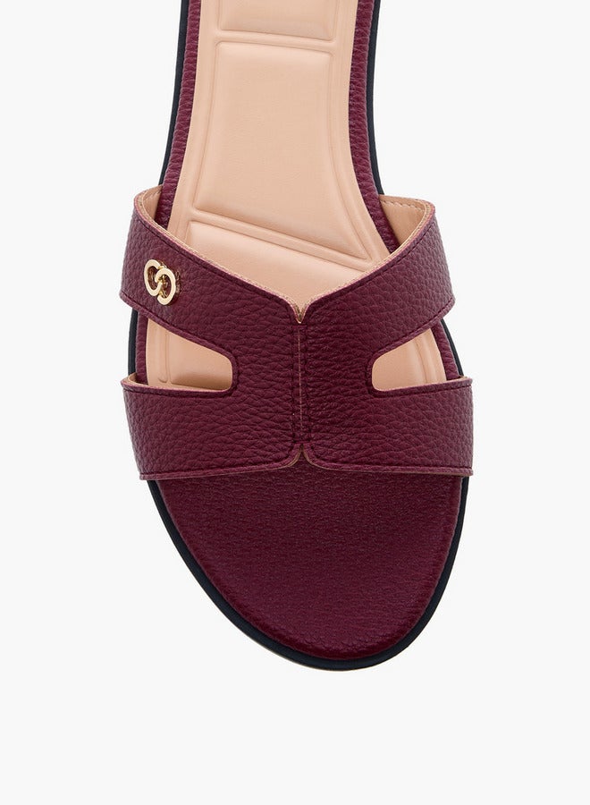 Celeste Women's Textured Slip-On Flat Sandals  - Image 4