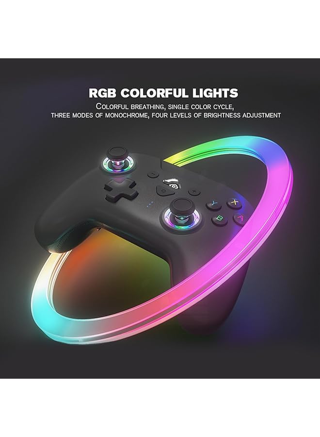 KASTWAVE Wireless Switch Controllers Compatible With Switch Pro Controllers For Switch/Switch Lite/Oled/Pc One Key Pairing Gamepad With Rgb With Turbo Wake Up Nfc Motion Vibration  - Image 4