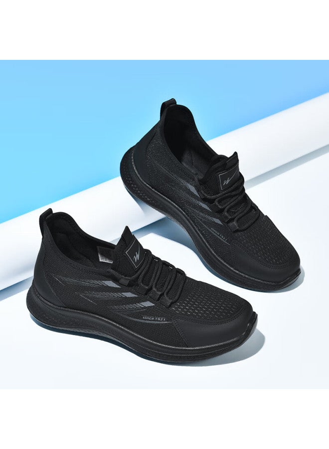 Double Star Eight Special Men's Shoes Spring And Summer High Elasticity Flying Woven Mesh Breathable One-step Cushioning Running Lightweight Sports Casual Shoes Size 41 - Image 2