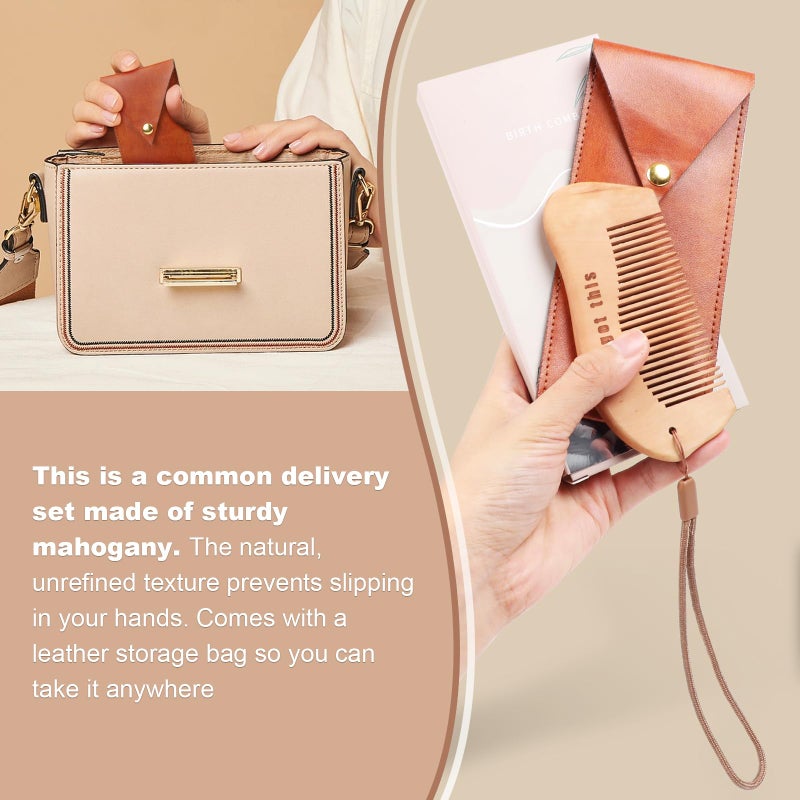 VZZNN Birthing Comb For Women Labor, Wood, Relief of Pregnancy Contractions and Pregnancy Pain (Designed By Moms For Moms) - Image 3