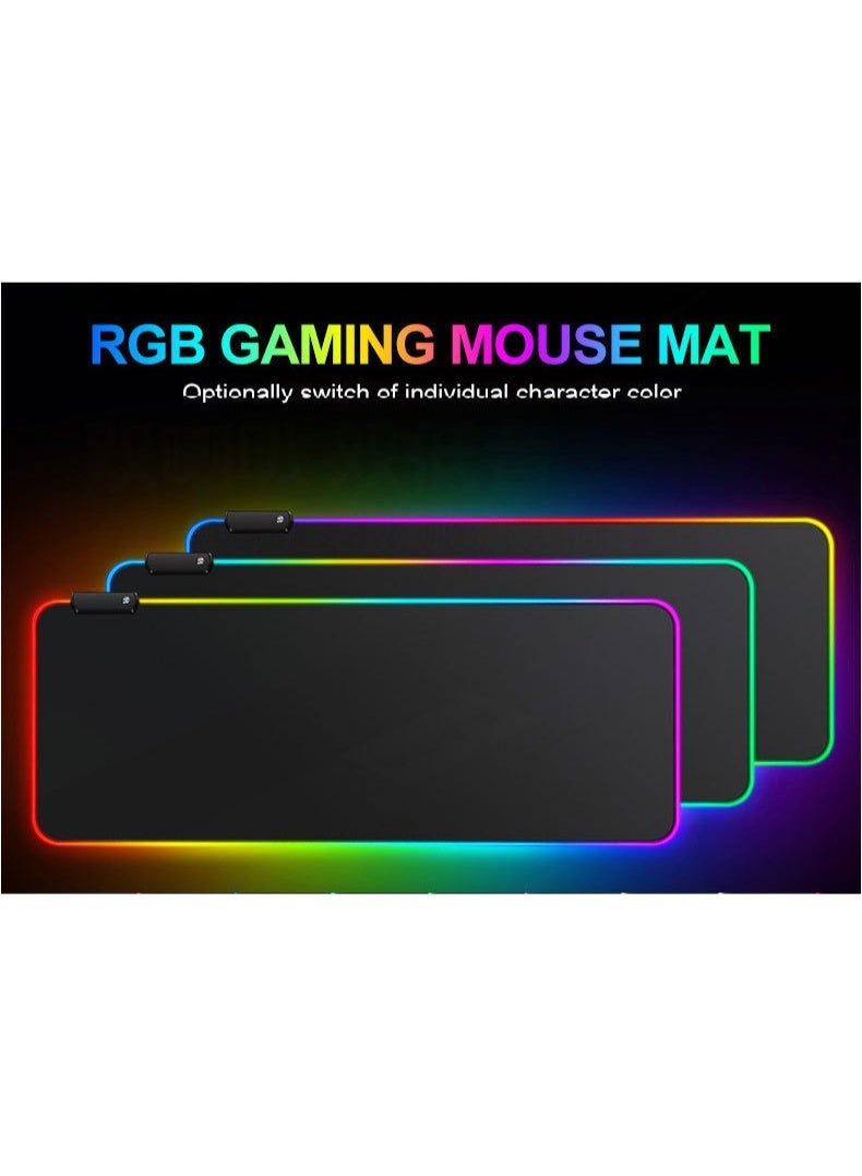 MOLEWHALE RGB Large Mouse Pad 900*400*3mm Size Gaming Mouse Pad Stitched Edges Waterproof Non-Slip Rubber Base Mousepad Great for Laptop Computer & PC - Image 2