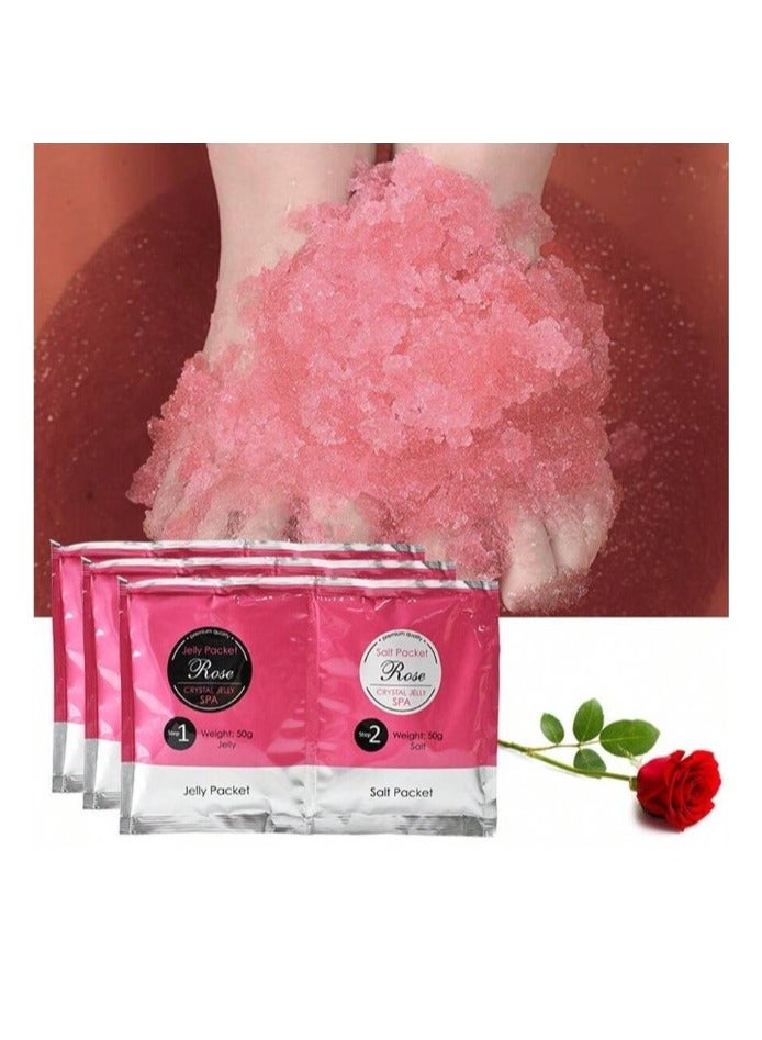 Generic Foot Bath Salt Remove Toxins With Rose and moisturizing gel Foot Callus Fight Infections Boost Immunity Help Treat Athletes Foot, Inflammation, Relieve Tired, Achy, Itchy Feet 50g+50g - Image 1