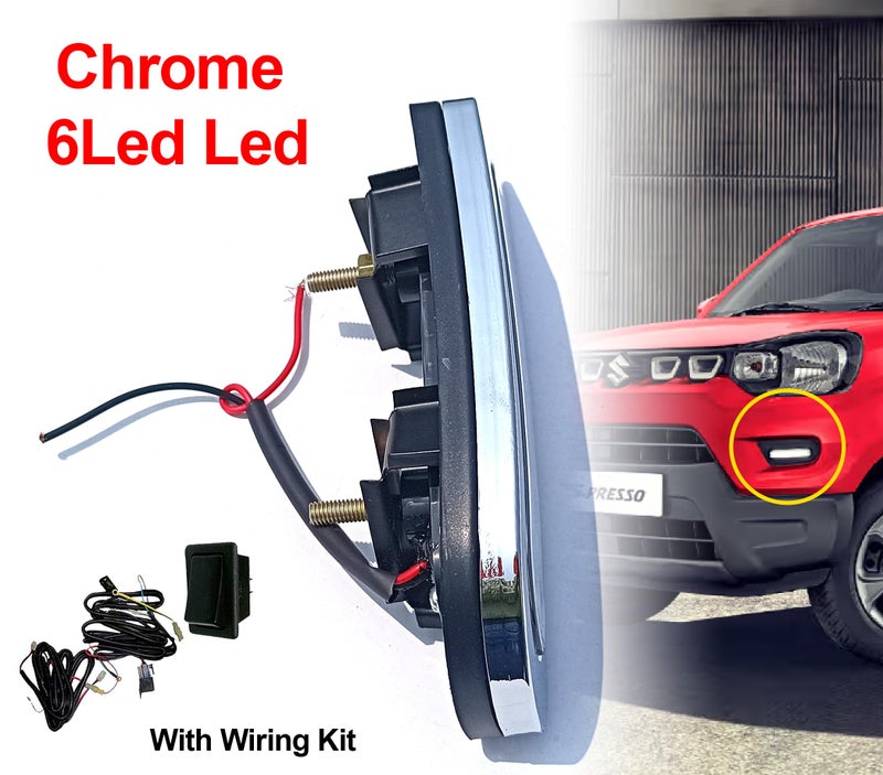 Auto Pearl Car Fog Lamp Light with Wiring Kit and Switch For -S Presso (Set of 2) - Image 3