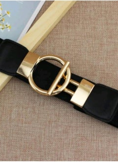 1pc 4cm Wide Dress Waist Belt With Elastic & Buckle