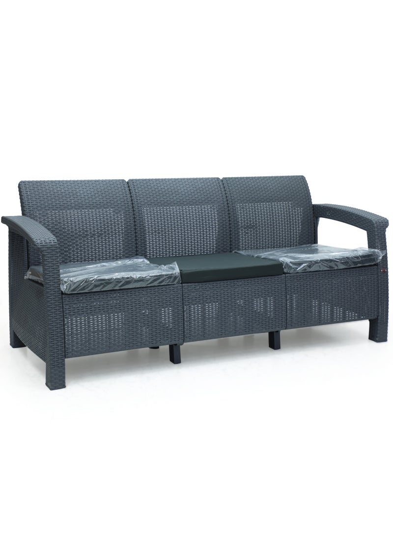 Multi Home Furniture Multi Home Furniture Rattan 3 Sitter Sofa Chair  - Image 2