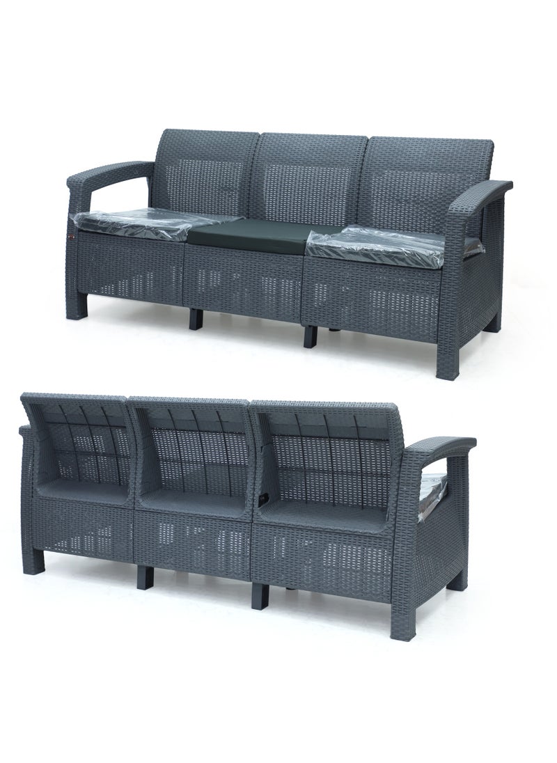Multi Home Furniture Multi Home Furniture Rattan 3 Sitter Sofa Chair  - Image 4