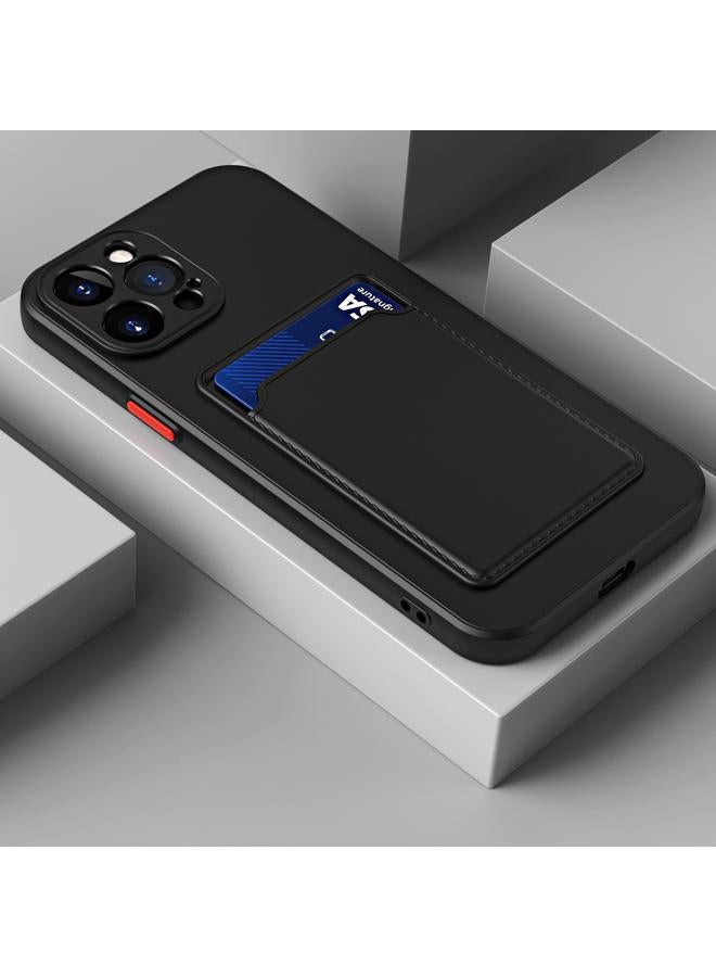 اس-توب جراب لهاتف iPhone 15 Pro Max مصنوع من مادة TPU ذات ملمس جلدي مع أزرار بلون متباين - Image 2