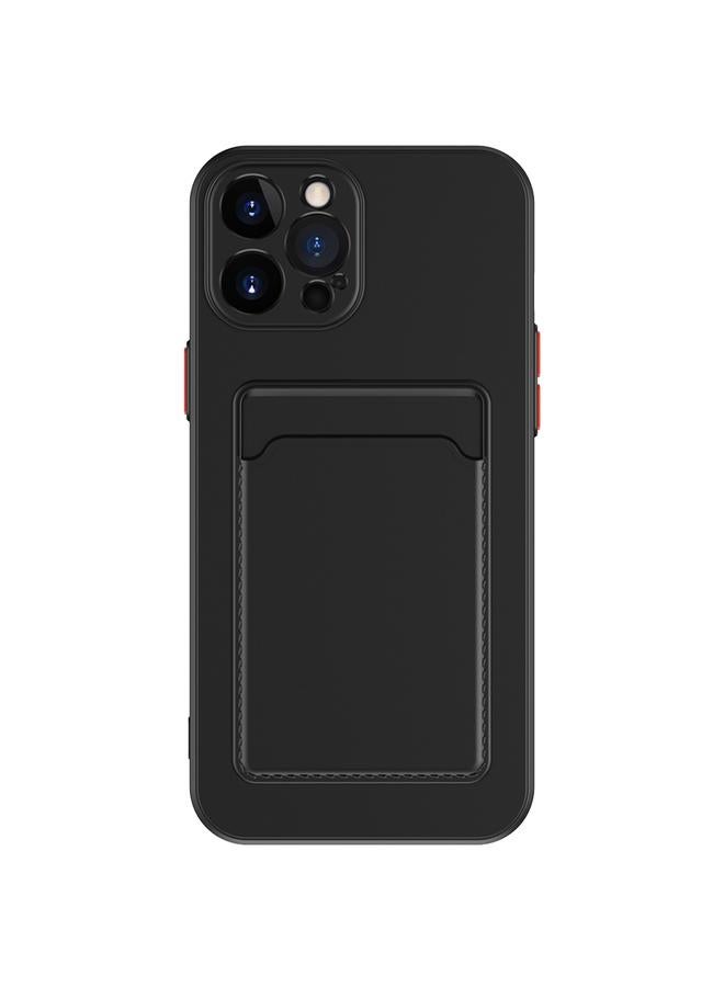 اس-توب جراب لهاتف iPhone 15 Pro Max مصنوع من مادة TPU ذات ملمس جلدي مع أزرار بلون متباين - Image 1