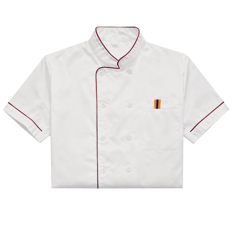Unisex Short-sleeved Chef Catering Shirt for Bakery Hotel Restaurant - Size (White) - Image 4