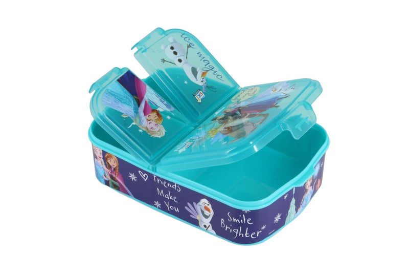 SKi Homeware Trio 3 Compartment Bento Lunch/Snack Box + Sipper Bottle Combo |for Kids' School, Picnic, Sports | for Return Gifts or Party Favours- Frozen - Image 2