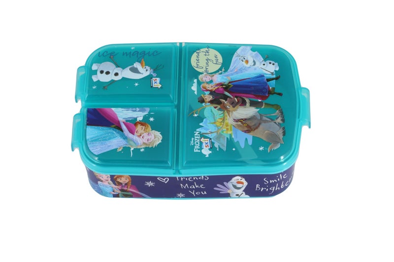 SKi Homeware Trio 3 Compartment Bento Lunch/Snack Box + Sipper Bottle Combo |for Kids' School, Picnic, Sports | for Return Gifts or Party Favours- Frozen - Image 5