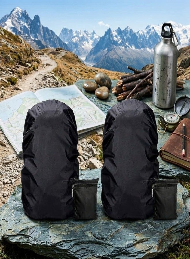 Sakar Waterproof Backpack Rain Cover 2 Pack, Dustproof Elastic Fit Bag Protector for Trekking Travel, Keeps Laptop, Electronics & Books Dry - Image 1