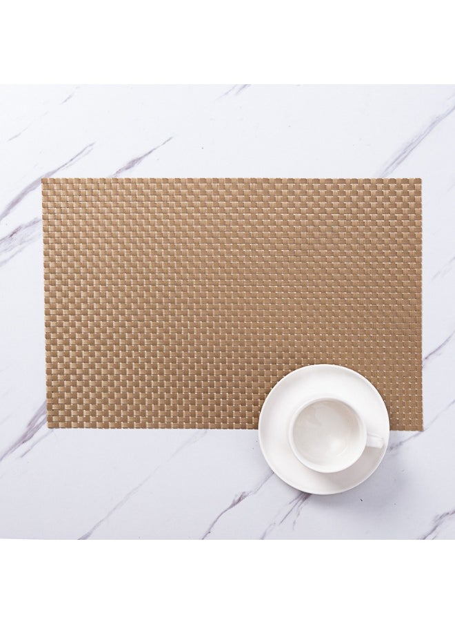NIBEMINENT - 2pcs Western Restaurant Hotel Placemat Pvc Woven Placemat Insulation Grease Pad - Image 1