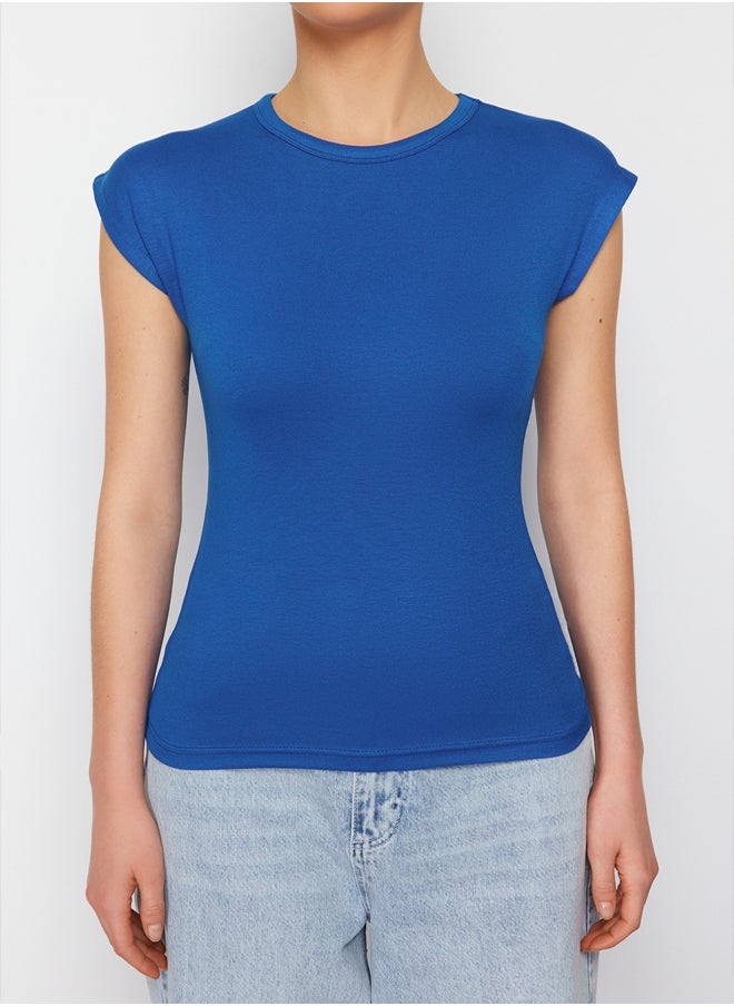trendyol - Saks Premium Viscous/Soft Fabric Body-Fitting Moon Sleeve Stretch Knitted Blouse TWOSS23BZ00992 - Image 1