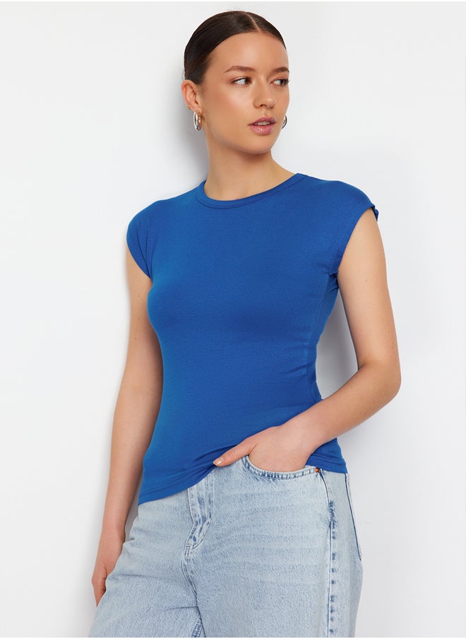 trendyol - Saks Premium Viscous/Soft Fabric Body-Fitting Moon Sleeve Stretch Knitted Blouse TWOSS23BZ00992 - Image 1