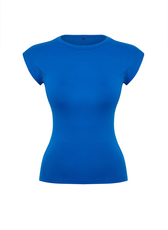 trendyol - Saks Premium Viscous/Soft Fabric Body-Fitting Moon Sleeve Stretch Knitted Blouse TWOSS23BZ00992 - Image 1
