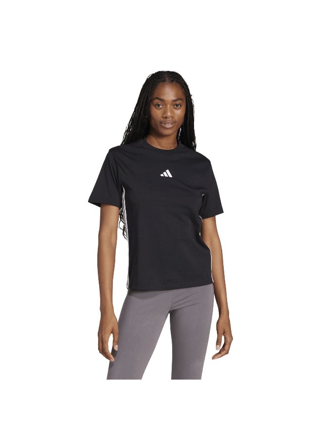 Adidas W 3S Sj T Black Training T-Shirts For Women XS  - Image 2