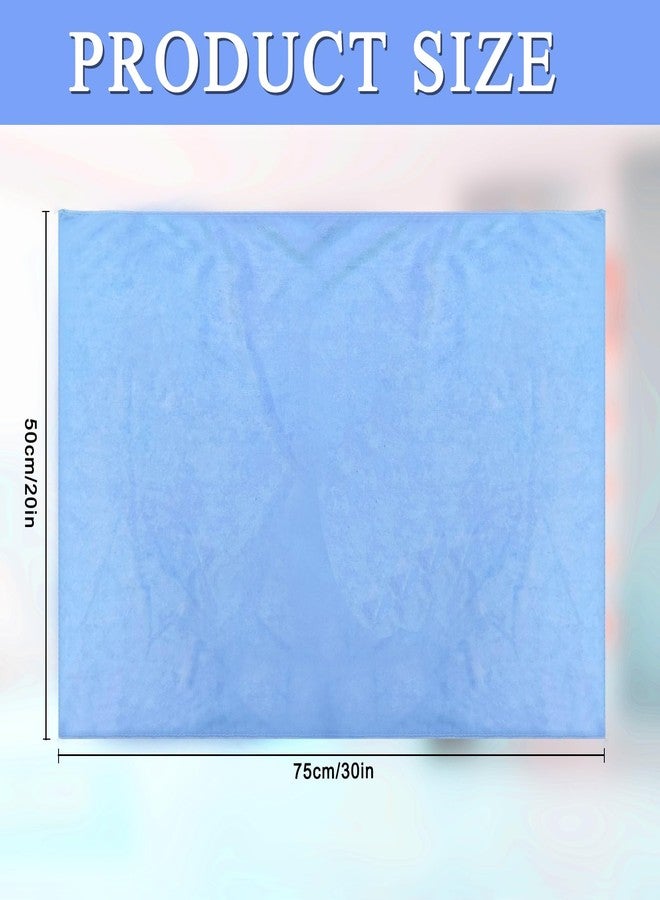 CODOHI 6 قطع من قماش التنظيف الميكروفايبر الكبير جداً، 20" × 30" قابلة للغسل وإعادة الاستخدام، قطع قماش كبيرة لتنظيف الأرضيات، مناشف ميكروفايبر لتنظيف الممسحة للمكاتب والحمامات والتنظيف المنزلي (أزرق، أبيض) - Image 2