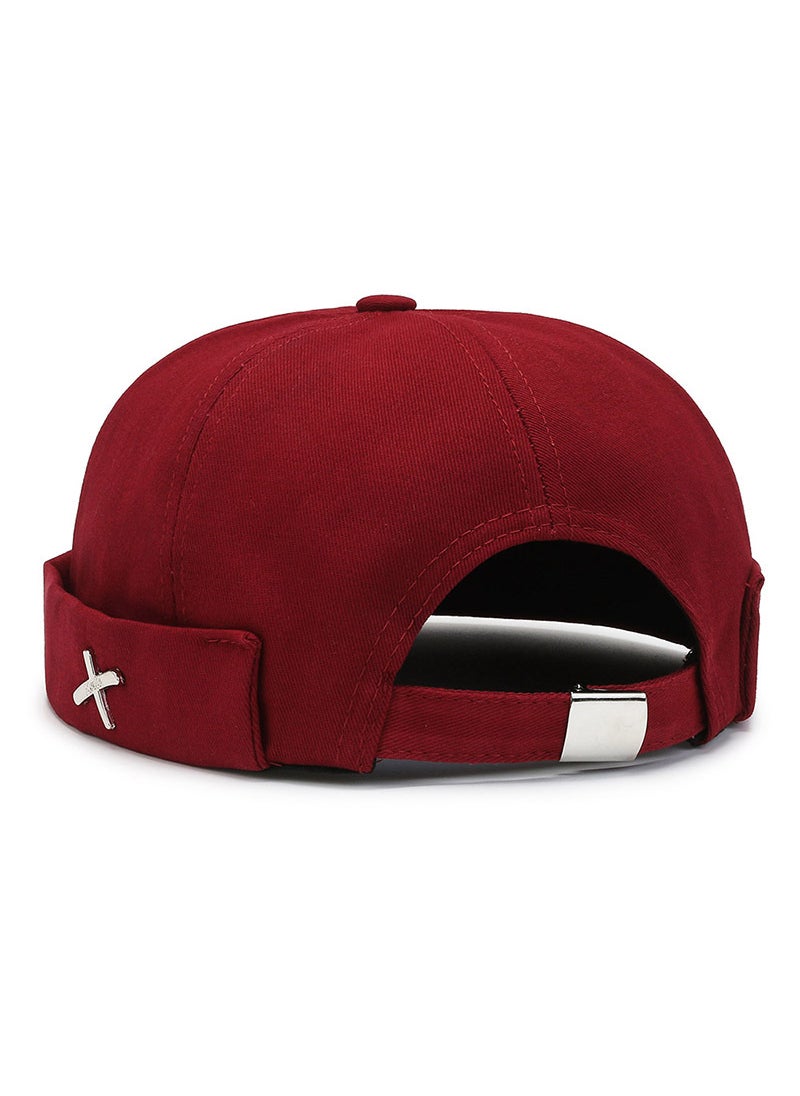 Generic Spring Unisex Flat Cap Korean Street Style Red 