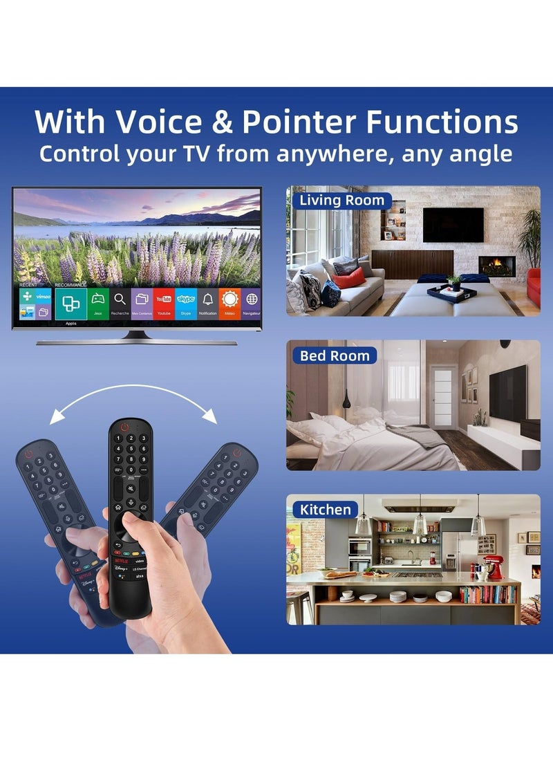 BGM Universal LG Smart TV Remote Control Replacement for 2019–2024 LG TVs – Compatible with Magic Remote Models MR20GA, MR21GA, MR22GA, MR23GA, MR24GA – Voice Control, Pointer Function, Plug & Play, Ergonomic Design – 1-Year Warranty  - Image 4