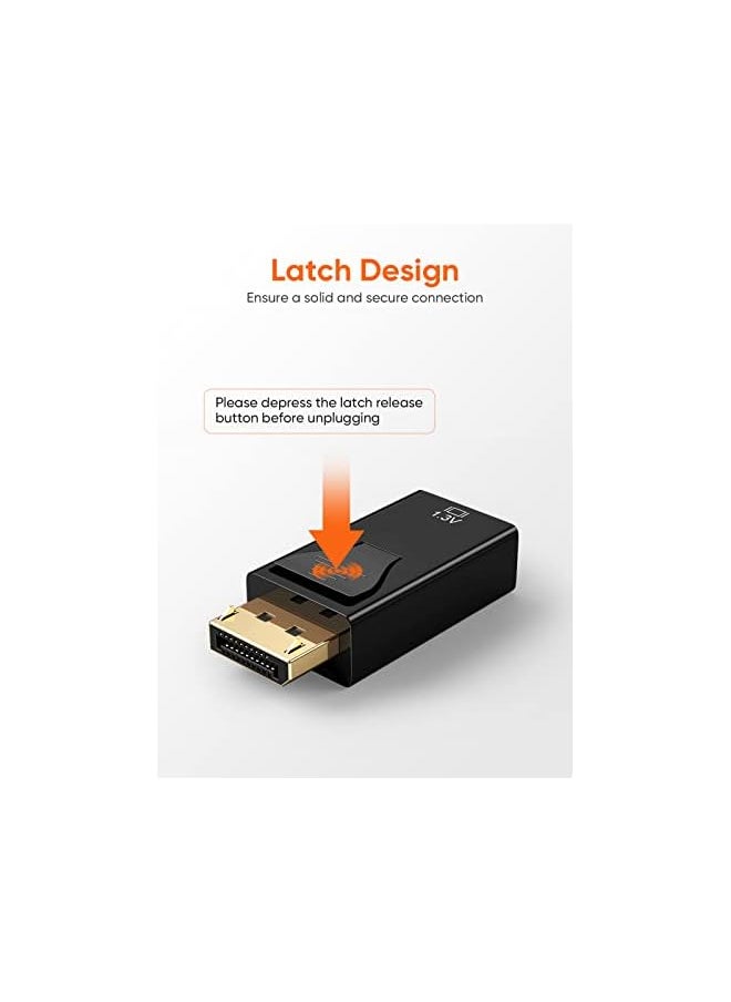 CableCreation To Hdmi Adapter [1-Pack], Cablecreation 4K 3D Gold Plated Displayport To Hdmi Converter Male To Female 1.4V Black  - Image 5